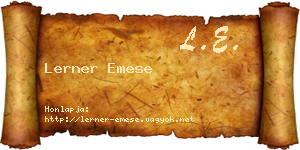 Lerner Emese névjegykártya