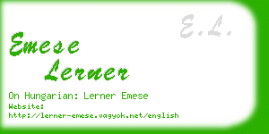 emese lerner business card